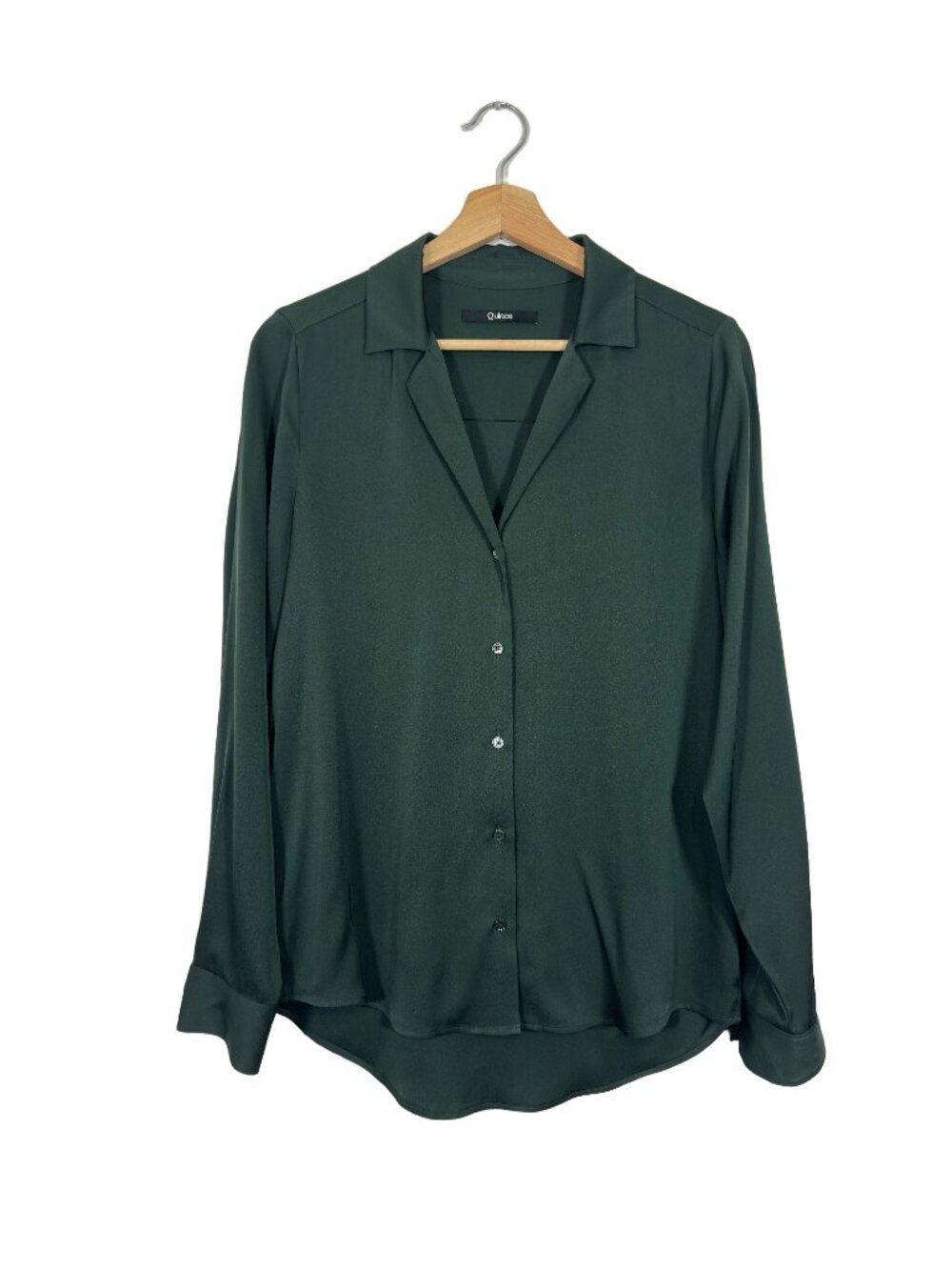 Quince Women's Silk Button Up Top Size S Minimalist Office Quiet Luxury Classy